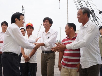 ประธานประเทศTrương Tấn Sang ลงพื้นที่จังหวัดQuảng Nam - ảnh 1